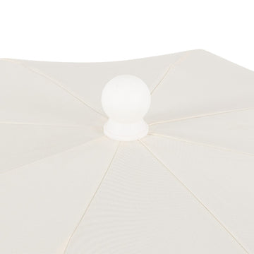 Horizon 6.5 ft. Classic MidCentury Scalloped Fringe Market Beach Umbrella